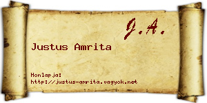Justus Amrita névjegykártya